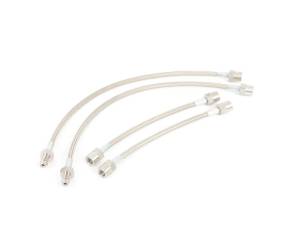 Autotech - AUTOTECH STAINLESS STEEL BRAIDED BRAKE LINES - 4 pc - all 77-92 w/ rear drums + 93 Cabrio