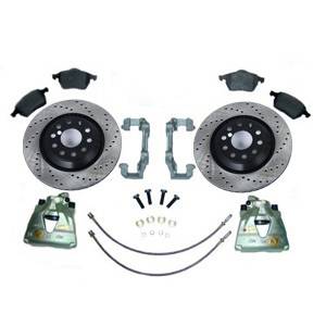 Autotech - 312MM FRONT BRAKE CONVERSION KIT VR6 1992-95 CLUBSPORT ROTORS W/ REMAN CALIPERS/CARRIERS