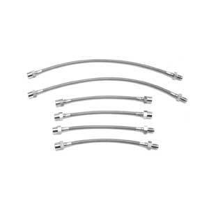 Autotech - Autotech Stainless Braided Brake Lines - 6pc - Scirocco 16V & MK2 all (except late Jetta 16V)