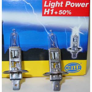 Hella H1 55W BULBS, LightPower + 50%, PAIR