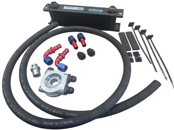 Mocal Setrab 4-cyl THERMO 10 ROW OIL COOLER KIT, POLY HOSE (MK1-MK4)