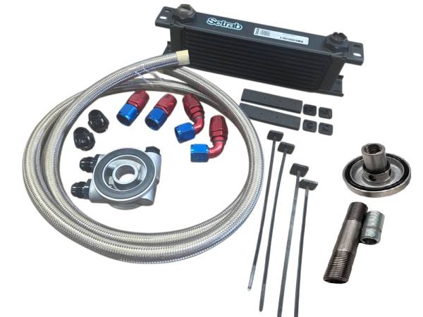 Mocal Setrab 12V VR6 THERMO 10 ROW OIL COOLER KIT, BRAIDED HOSE